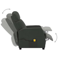 Atlošiamas masažinis krėslas, antracito spalvos, dirbtinė oda цена и информация | Кресла в гостиную | pigu.lt