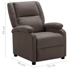 Atlošiamas krėslas, rudos spalvos kaina ir informacija | Svetainės foteliai | pigu.lt