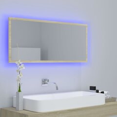 Veidrodis LED 100, rudas kaina ir informacija | Vonios veidrodžiai | pigu.lt