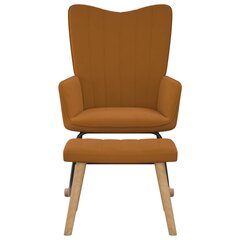 Supama kėdė su pakoja, ruda kaina ir informacija | Svetainės foteliai | pigu.lt