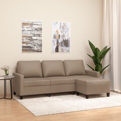 Trivietė sofa , ruda kaina ir informacija | Sofos | pigu.lt