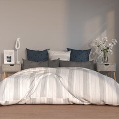 Naktinės spintelės, 40x40x56 cm, 2 vnt, pilkos kaina ir informacija | Spintelės prie lovos | pigu.lt