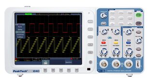 PeakTech® P 1240 60 MHz/2CH, 500MSa/s, skaitmeninės saugyklos osciloskopas kaina ir informacija | Mechaniniai įrankiai | pigu.lt