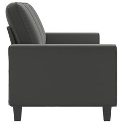 Trivietė sofa, tamsiai pilka, 180cm, mikropluošto audinys цена и информация | Диваны | pigu.lt