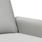 Trivietė sofa, šviesiai pilka, 210cm, mikropluošto audinys kaina ir informacija | Sofos | pigu.lt