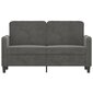 Dvivietė sofa, tamsiai pilkos spalvos, 120cm, aksomas kaina ir informacija | Sofos | pigu.lt