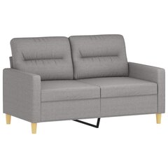 Dvivietė sofa, šviesiai pilkos spalvos, 120cm, audinys kaina ir informacija | Sofos | pigu.lt