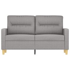 Dvivietė sofa, šviesiai pilkos spalvos, 120cm, audinys цена и информация | Диваны | pigu.lt