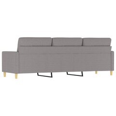 Trivietė sofa, šviesiai pilkos spalvos, 210cm, audinys kaina ir informacija | Sofos | pigu.lt