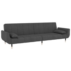 Dvivietė sofa-lova, pilka kaina ir informacija | Sofos | pigu.lt