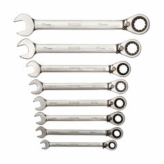 Набор ключей Ratchet spanner set Irimo 8-19 мм цена и информация | Механические инструменты | pigu.lt