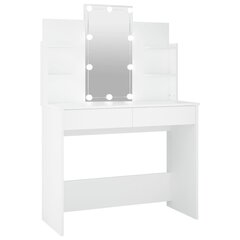 Kosmetinis staliukas su LED, 96x40x142cm, balta kaina ir informacija | Kosmetiniai staliukai | pigu.lt