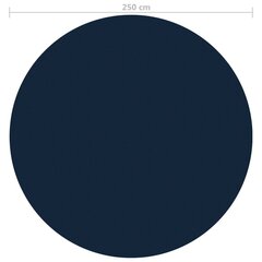 Saulę sugerianti baseino plėvelė, juoda/mėlyna, 250cm, PE kaina ir informacija | Baseinų priedai | pigu.lt