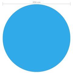 Baseino uždangalas, mėlynos spalvos, 356cm kaina ir informacija | Baseinų priedai | pigu.lt