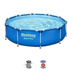 Baseinas Bestway Steel Pro, 305x76 cm, su filtru kaina ir informacija | Baseinai | pigu.lt