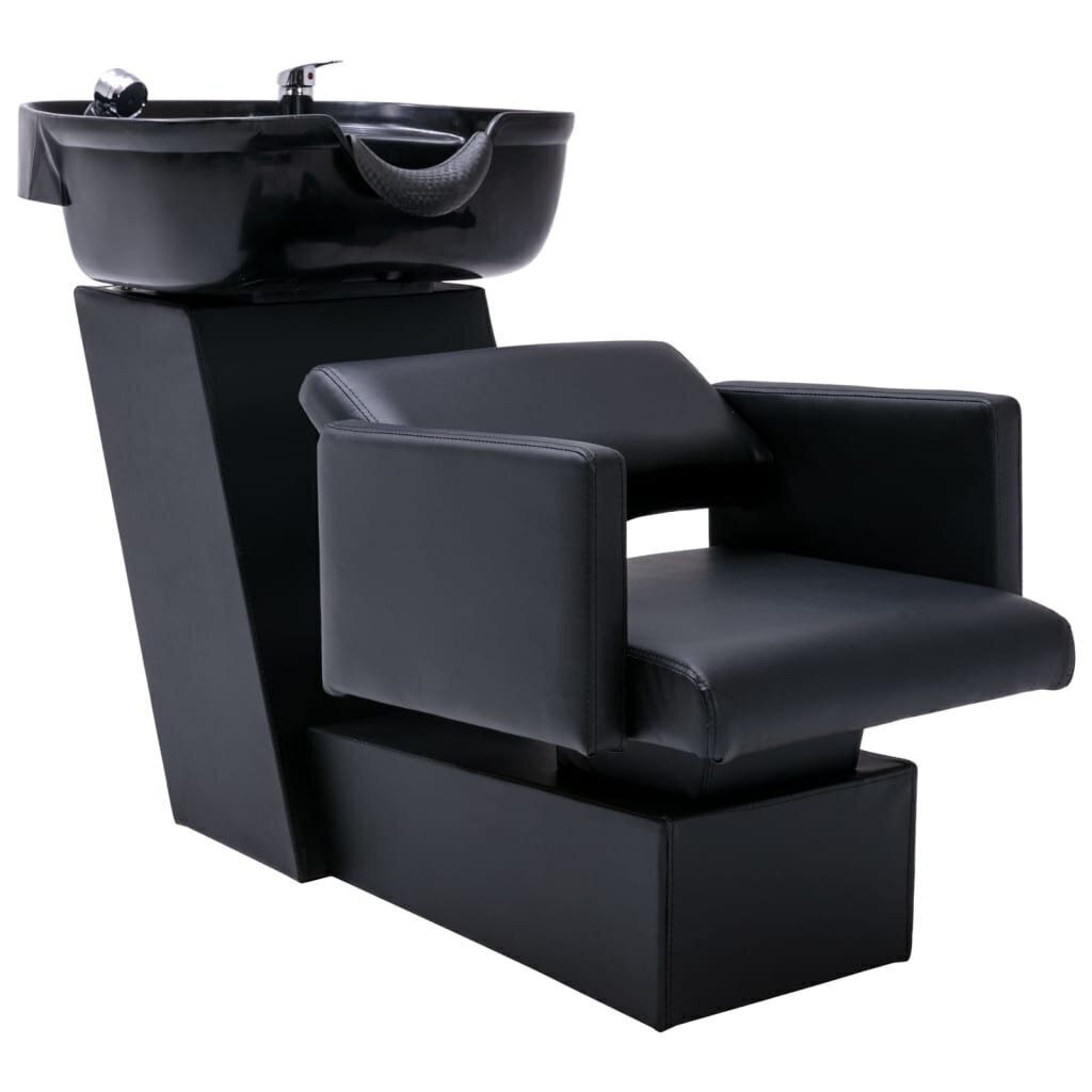Kirpyklos kėdė su plautuve ir grožio salono kėde, juoda цена и информация | Baldai grožio salonams | pigu.lt