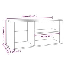 Spintelė batams, Apdirbta mediena, 100x35x45cm, dūminio ąžuolo spalva kaina ir informacija | Batų spintelės, lentynos ir suolai | pigu.lt