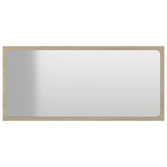 Vonios kambario veidrodis, 80x1,5x37 cm, rudas kaina ir informacija | Vonios veidrodžiai | pigu.lt
