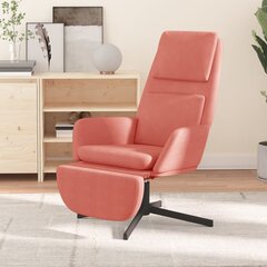 Poilsio kėdė su pakoja , rožinė kaina ir informacija | Svetainės foteliai | pigu.lt