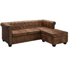 Sofa Chesterfield sofa, ruda kaina ir informacija | Sofos | pigu.lt
