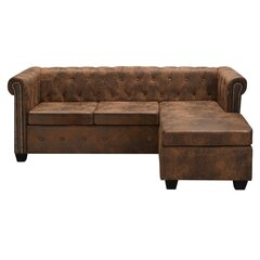 Sofa Chesterfield sofa, ruda цена и информация | Диваны | pigu.lt