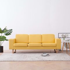 Trivietė sofa, geltona kaina ir informacija | Sofos | pigu.lt