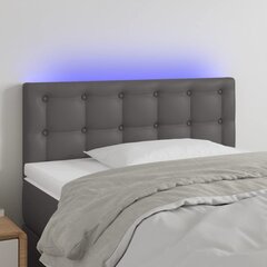 Galvūgalis su led, pilkas, 80x5x78/88cm kaina ir informacija | Lovos | pigu.lt