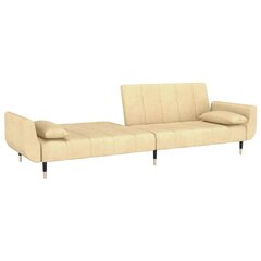 Dvivietė sofa-lova, kreminė kaina ir informacija | Sofos | pigu.lt