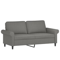 Dvivietė sofa, tamsiai pilkos spalvos, 140cm, audinys цена и информация | Диваны | pigu.lt