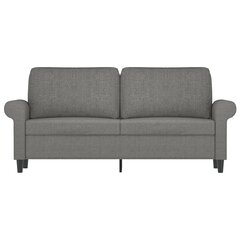 Dvivietė sofa, tamsiai pilkos spalvos, 140cm, audinys цена и информация | Диваны | pigu.lt