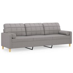 Trivietė sofa , pilka kaina ir informacija | Sofos | pigu.lt