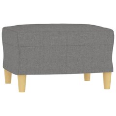 Trivietė sofa su pakoja, tamsiai pilkos spalvos, 180cm, audinys kaina ir informacija | Sofos | pigu.lt