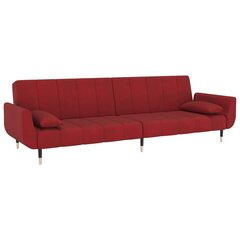 Dvivietė sofa-lova, vyno spalvos kaina ir informacija | Sofos | pigu.lt