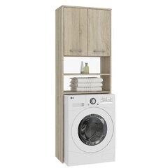 Шкафчик над стиральной машиной FIN, цвет дуба цена и информация | Шкафчики для ванной | pigu.lt
