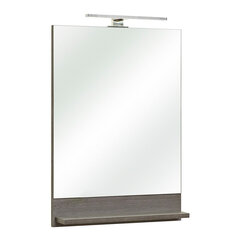 Зеркало для ванной с полкой 09 серый цена и информация | Зеркала в ванную | pigu.lt