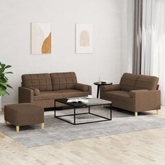 3 dalių sofos komplektas , rudas kaina ir informacija | Sofos | pigu.lt