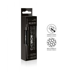 Išsukamas antakių pieštukas-šepetėlis REVERS EYE BROW ARTIST juodos spalvos, 2.5g цена и информация | Карандаши, краска для бровей | pigu.lt