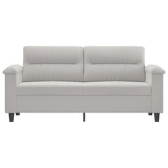 Dvivietė sofa, Mikropluošto audinys, 140cm, šviesiai pilka цена и информация | Диваны | pigu.lt