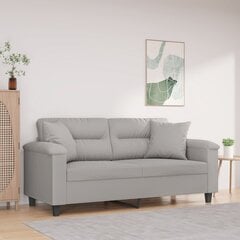 Dvivietė sofa su pagalvėmis , šviesiai pilka цена и информация | Диваны | pigu.lt