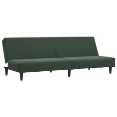 Dvivietė sofa-lova, žalia kaina ir informacija | Sofos | pigu.lt