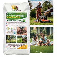 Trąša Azotas Power Start Pavasarinis Greitai Atstato Granulės 24 kg Eco цена и информация | Грунт, земля, торф, компост | pigu.lt