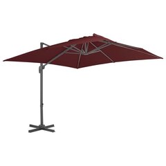 Gembės formos skėtis su aliuminio stulpu, 400x300 cm, raudonas kaina ir informacija | Skėčiai, markizės, stovai | pigu.lt