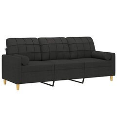 Trivietė sofa , juoda kaina ir informacija | Sofos | pigu.lt