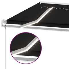 Automatinė markizė su LED/vėjo jutikliu, 350x250 cm, pilka kaina ir informacija | Skėčiai, markizės, stovai | pigu.lt