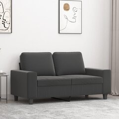 Dvivietė sofa, tamsiai pilka, 120cm, mikropluošto audinys kaina ir informacija | Sofos | pigu.lt