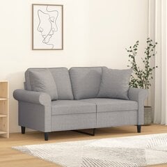 Dvivietė sofa su pagalvėmis , šviesiai pilka kaina ir informacija | Sofos | pigu.lt