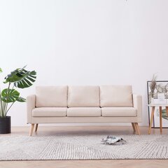 Trivietė sofa, rusva kaina ir informacija | Sofos, sofos-lovos | pigu.lt