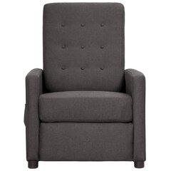 Elektrinis atlošiamas krėslas, tamsiai pilkos spalvos, audinys kaina ir informacija | Svetainės foteliai | pigu.lt