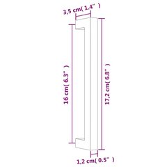 Spintelės rankenėlė , 160 mm, auksinė kaina ir informacija | Baldų rankenėlės | pigu.lt