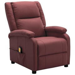 Atlošiamas masažinis krėslas , raudonas kaina ir informacija | Svetainės foteliai | pigu.lt
